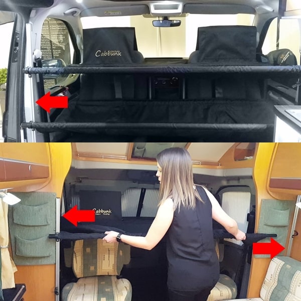 Installation solution de couchage lit cabbunk camping-car plus