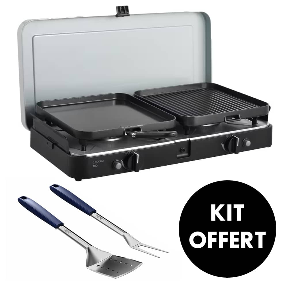 Réchaud 2 Cook 3 Pro Deluxe CADAC + KIT spatule et fourchette OFFERT
