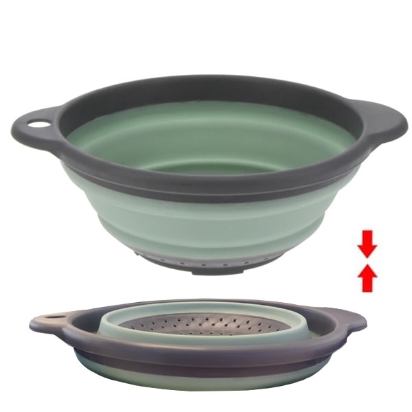 Passoire pliable en silicone 22cm - Accessoires camping pas cher
