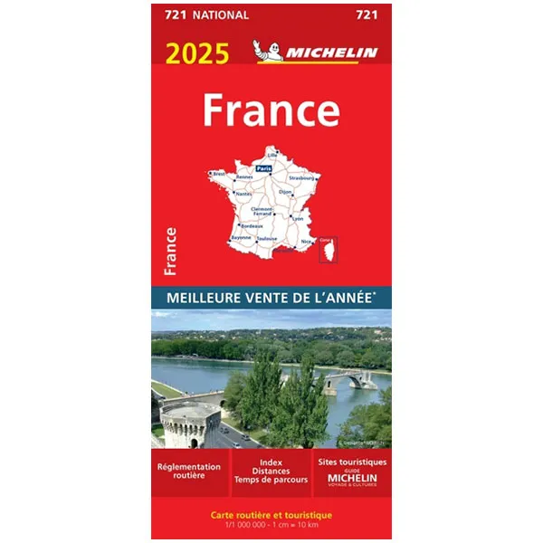 Carte de France Michelin 2025
