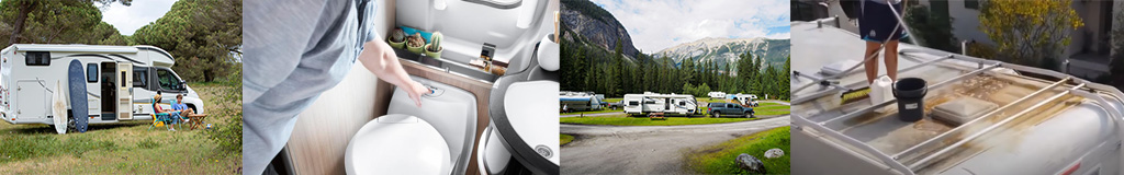 Illustration des accessoires d'entretien pour camping-car d'occasion