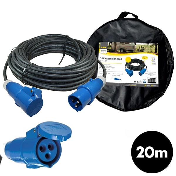 Prolongateur P17 220V 20 m Male et Femelle HABA