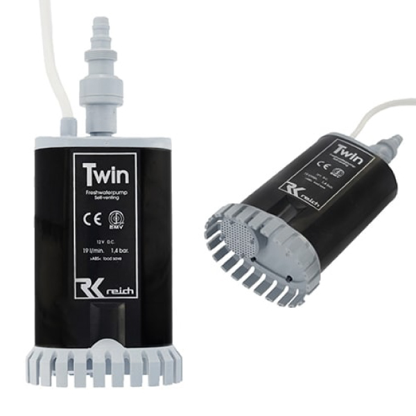 Pompe immergée 12 V / 19 l clapet anti-retour Twin REICH
