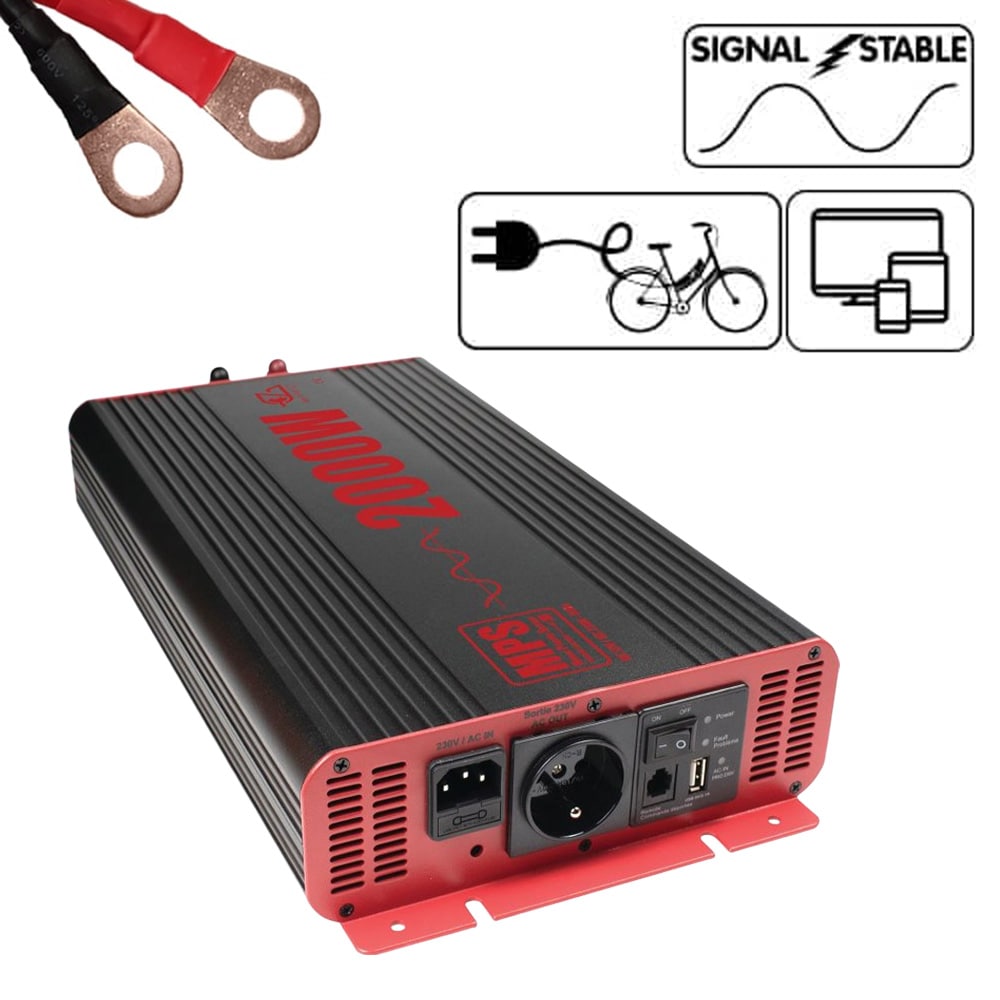 Convertisseur Pur Sinus 2000W avec commande déportée EZA