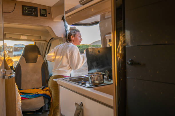 réfrigérateur camping-car en situation de voyage