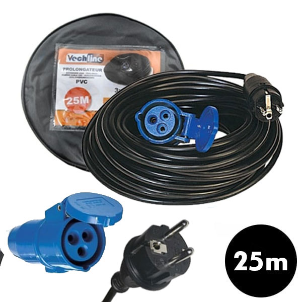 rallonge électrique parmi les accessoires camping-car indispensables