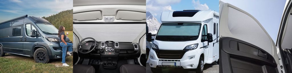 Store de cabine Darkstar installé sur un Fiat Ducato